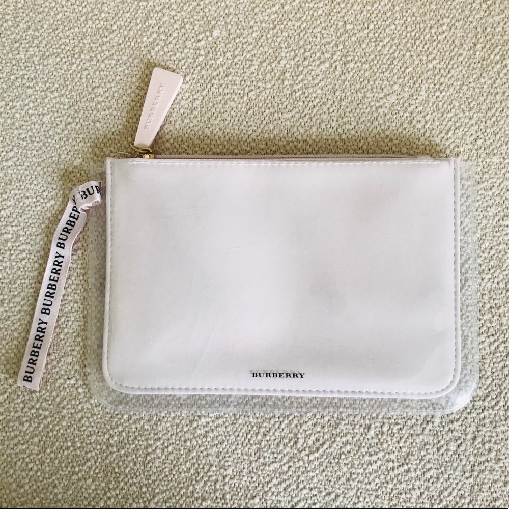 Burberry pink Clutch Makeup Cosmetic Case Purse